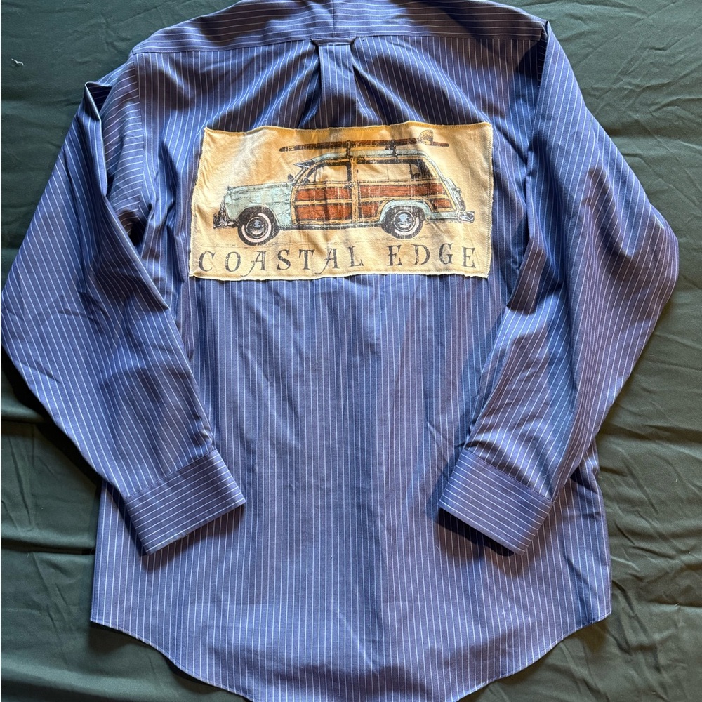 Custom Vintage Car Button-Up Beach Shirt